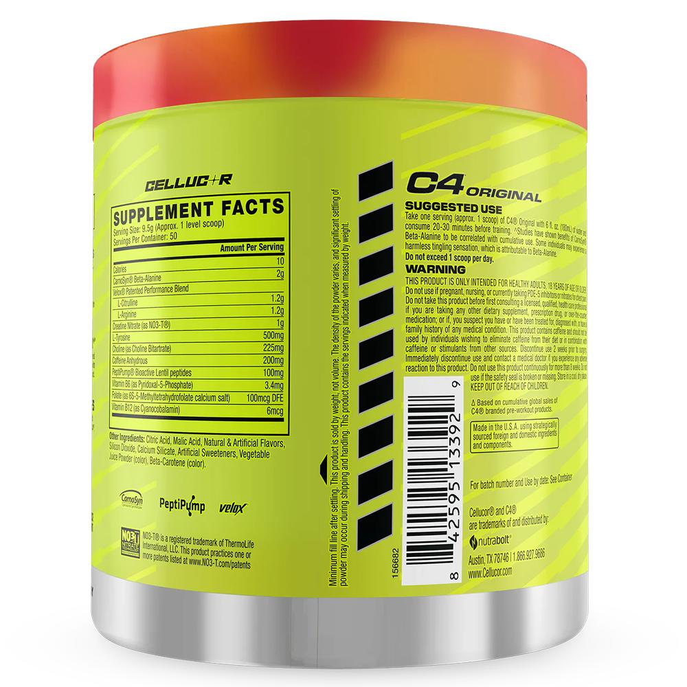 C4 Original Pre-Workout Con Sabor 50 servicios