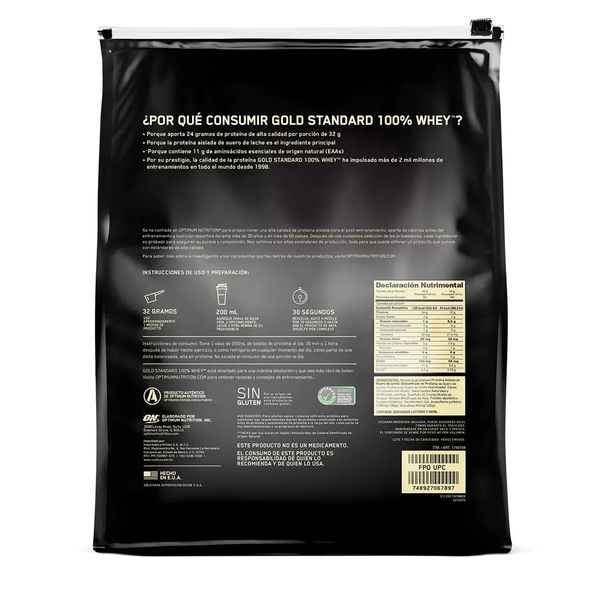 Optimum Nutrition Gold Standard 100% Whey 2.56 Kg
