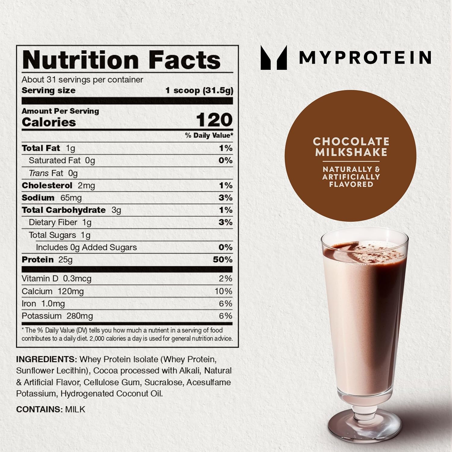 MyProtein Impact Whey Isolate 1 Kg (2.2 lb)