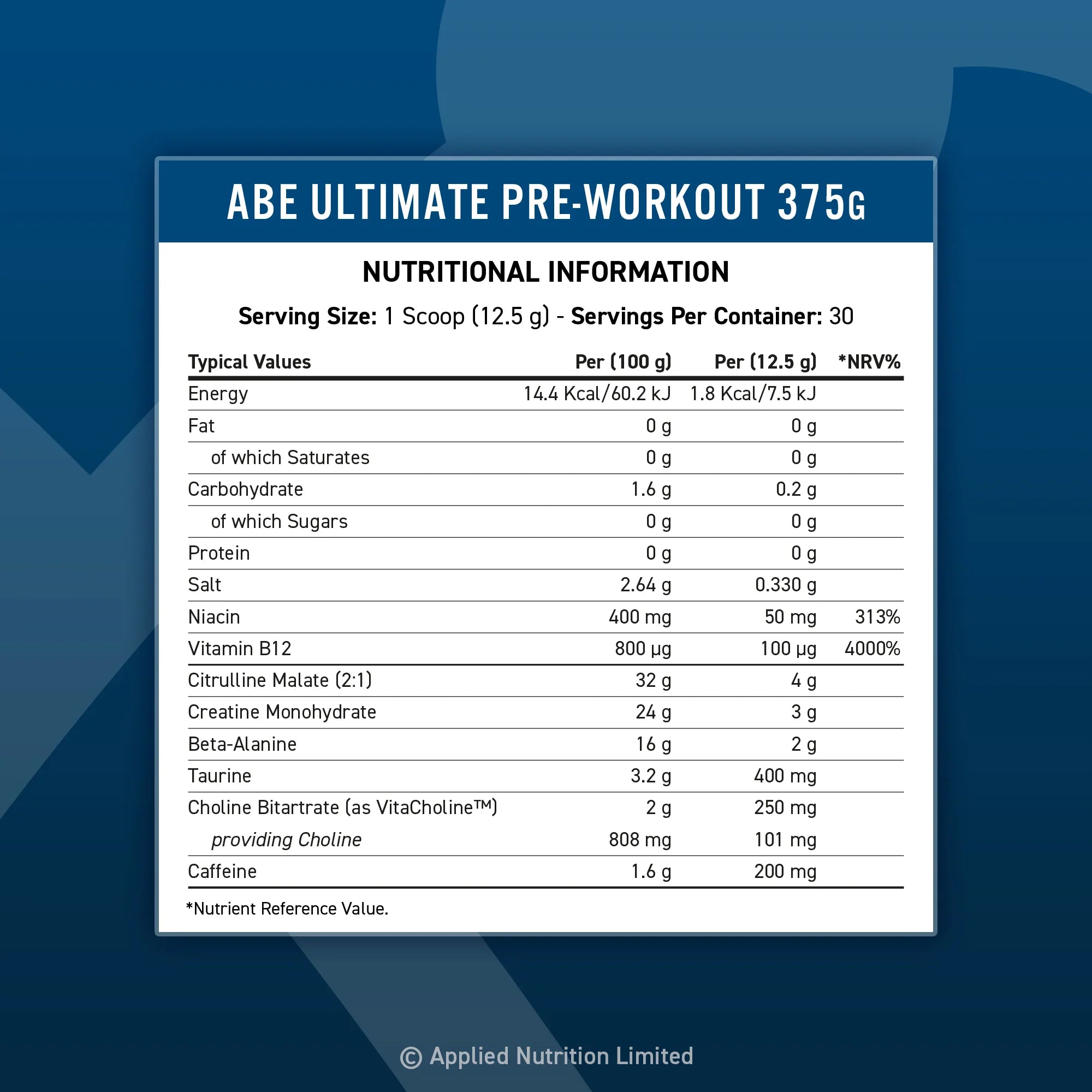 ABE Preworkout 390 gr 30 Servicios