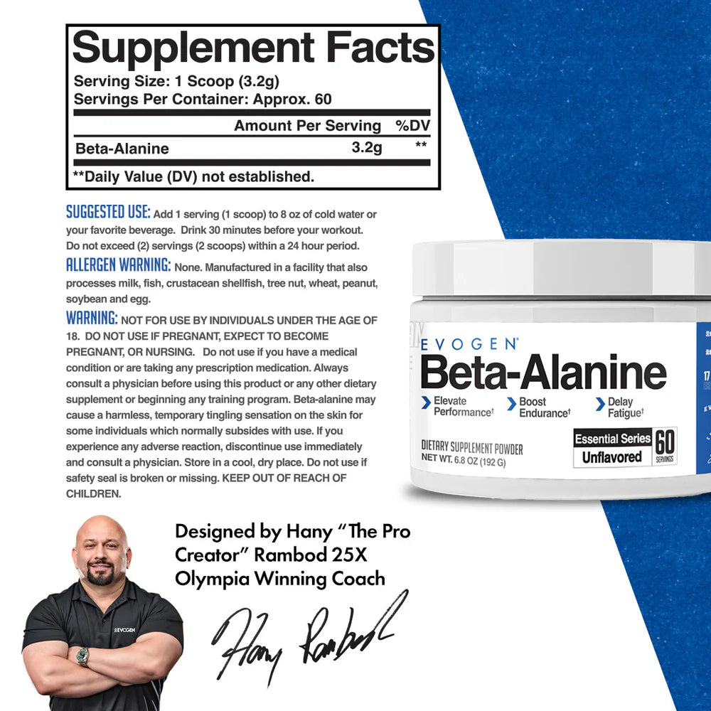 Evogen Beta Alanine 192 gr