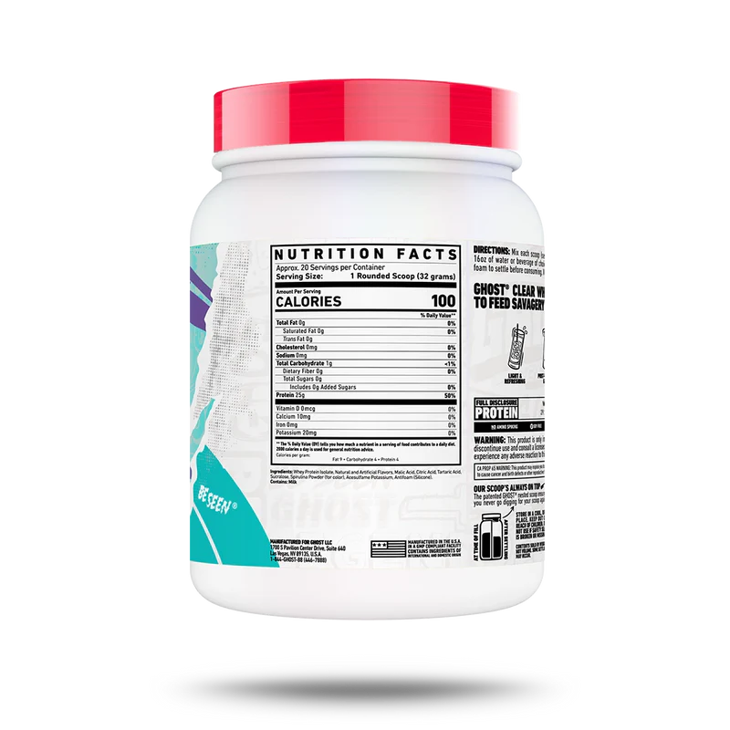 Ghost Whey Clear Protein Isolate 640 gr (1.4 lb)