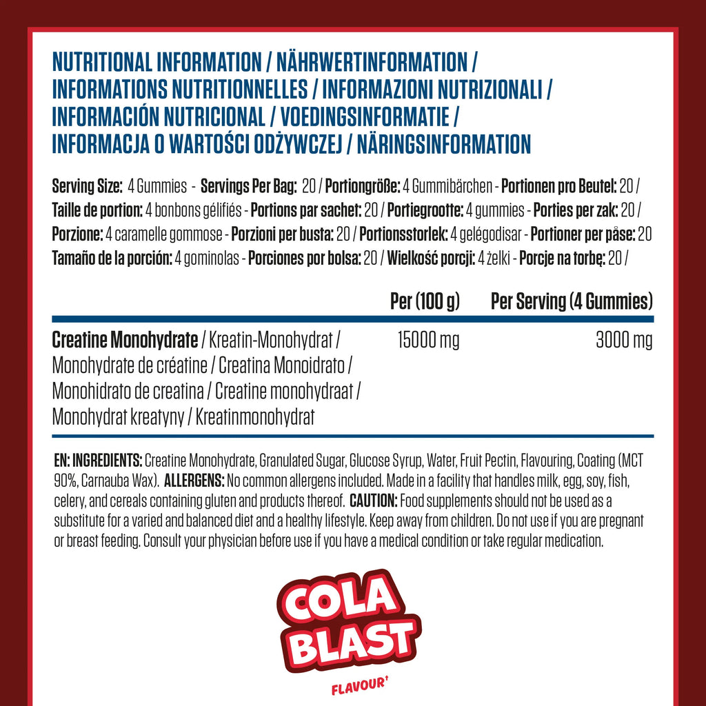 Applied Nutrition Gomitas de Creatina Monohidratada 80 unidades