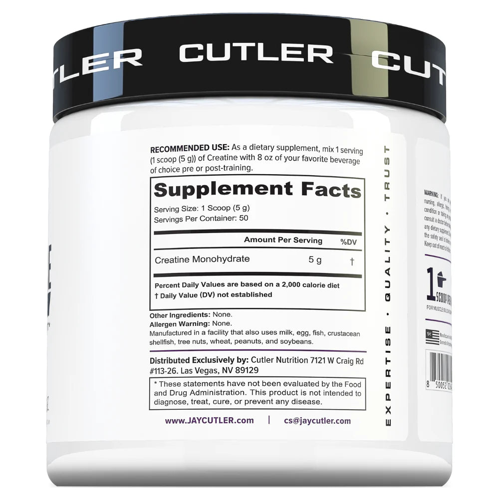 Cutler Creatina Monohidratada Sin Sabor 250 gr