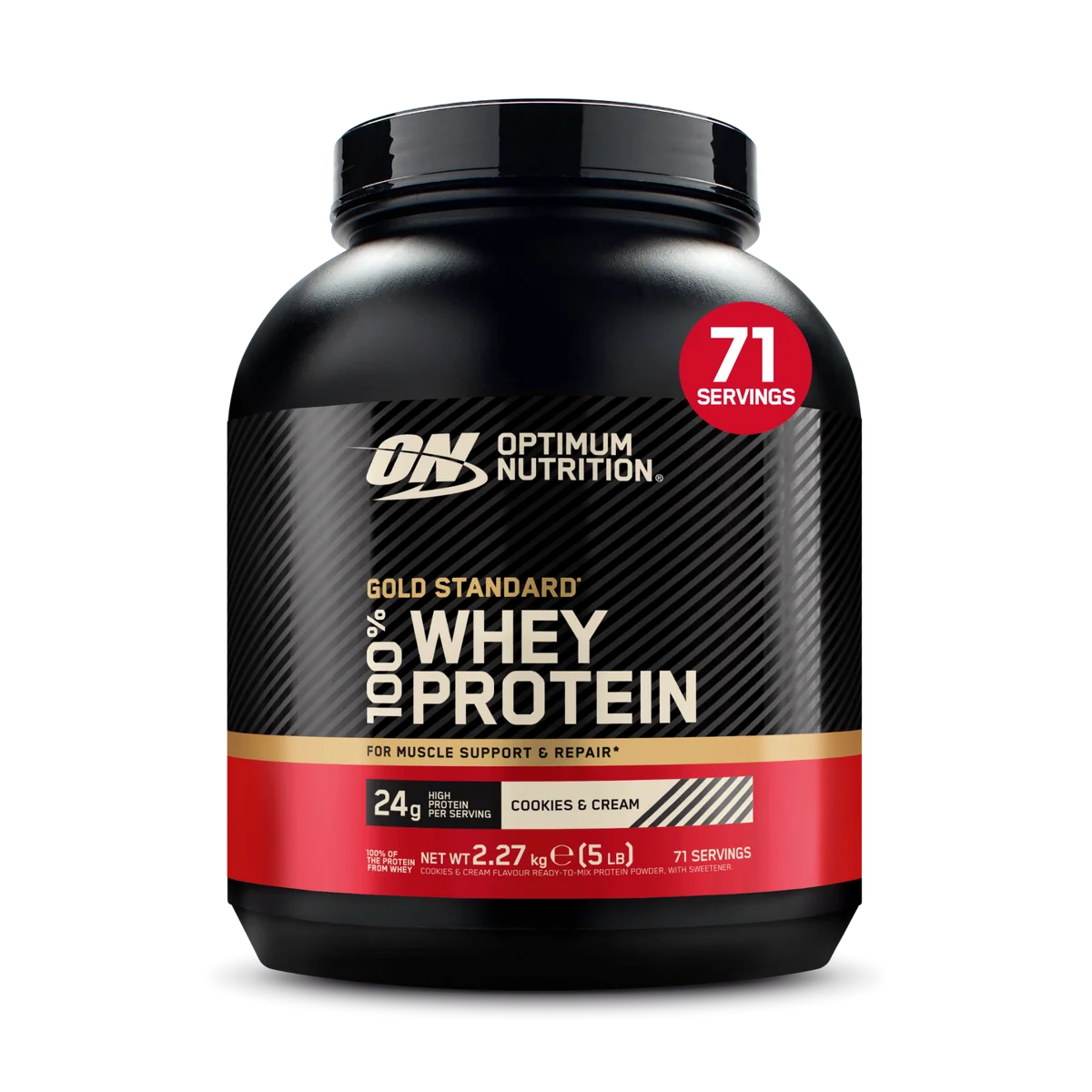 Optimum Nutrition 100% Whey Protein 2.29 Kg (5.05 Lb)