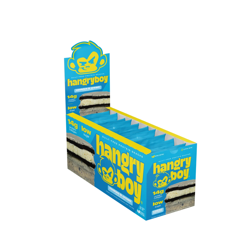 12 Pack Hangryboy Sandwich de Galleta de Proteina 65 gr c/u