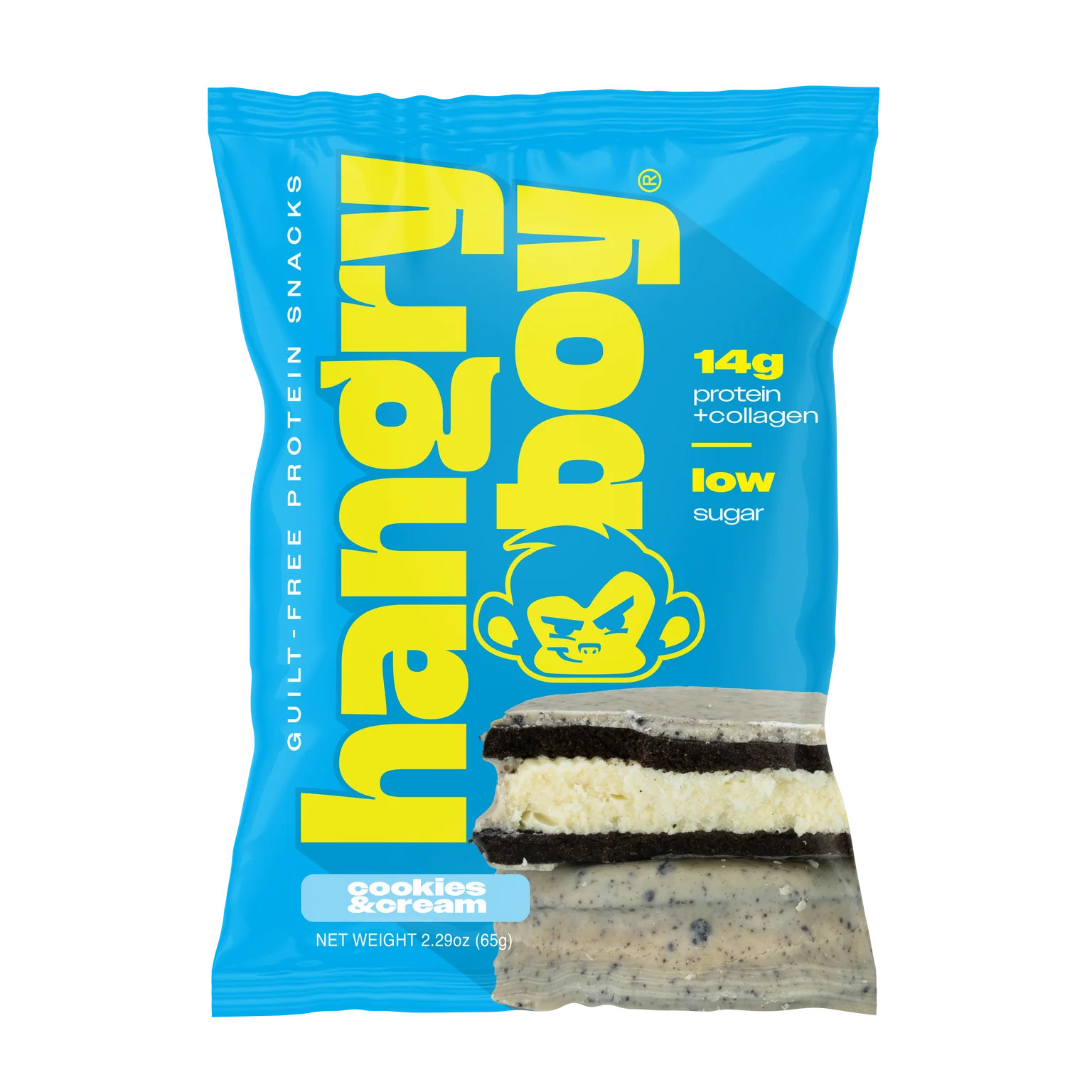12 Pack Hangryboy Sandwich de Galleta de Proteina 65 gr c/u