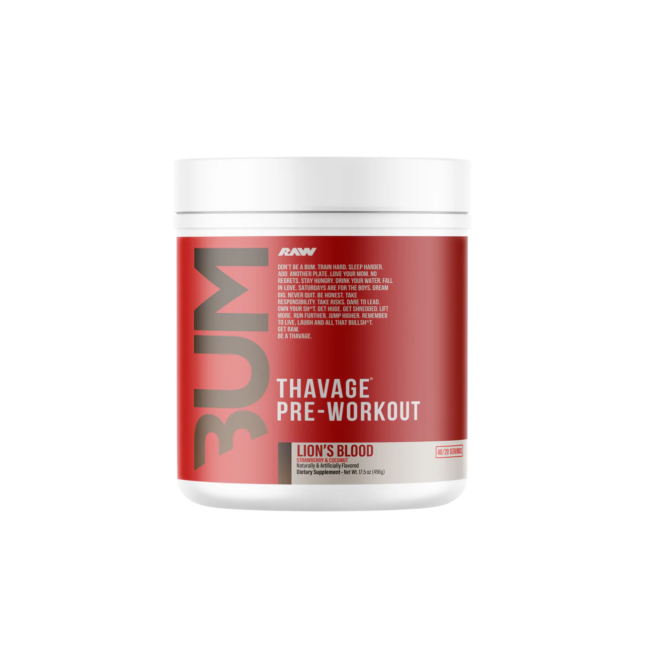RAW CBUM Thavage Pre-Workout 512 gr