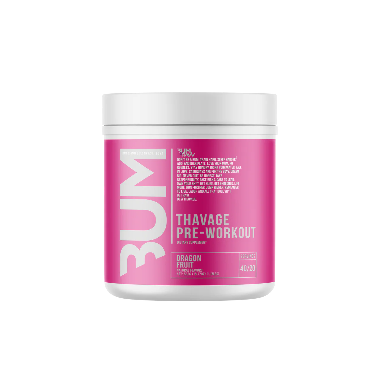 RAW CBUM Thavage Pre-Workout 512 gr