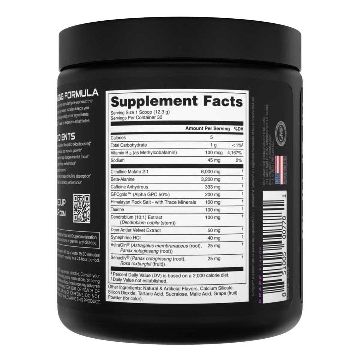 Buckedup Woke AF Pre-workout 369 gr
